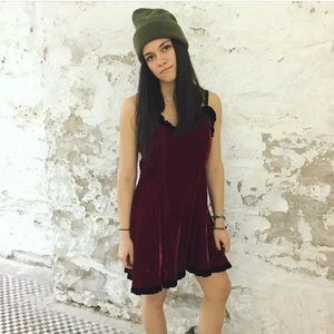 Betsey Johnson Velevet Red Dress